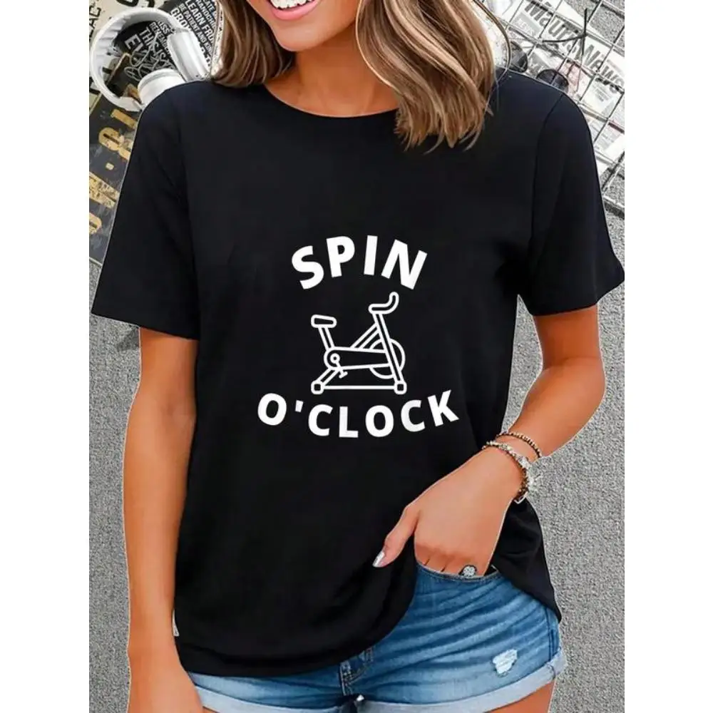 Women's Funny Spin Class T-Shirt "Spin O'Clock" Cycling Bike Gym Tee Fitness Enthusiast Gift Workout Casual Top
Women's Funny Spin Class T-Shirt "Spin O'Clock" Cycling Bike Gym Tee Fitness Enthusiast Gift Workout Casual Top