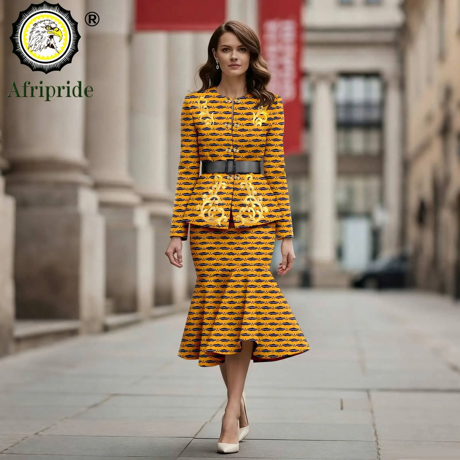 African Clothes for Women Double Breasted Blazer with Belt and High Waist Midi Skirts Set Print Outfits Ankara Attire 2626031
African Clothes for Women Double Breasted Blazer with Belt and High Waist Midi Skirts Set Print Outfits Ankara Attire 2626031