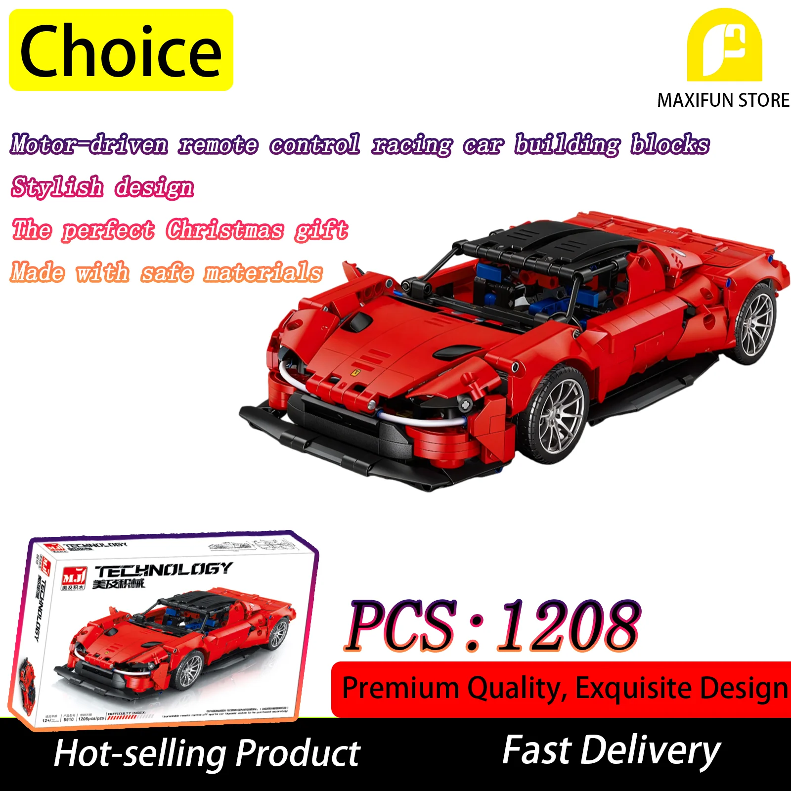 MOC 1208 PCS Racing Car Building Blocks Motor Driven Sports Car Model DIY Creative Desktop Decor Gift for Kids and Adults
MOC 1208 PCS Racing Car Building Blocks Motor Driven Sports Car Model DIY Creative Desktop Decor Gift for Kids and Adults