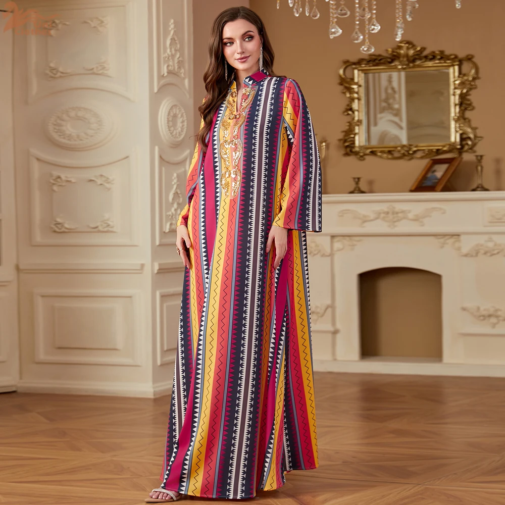 Eid Fashion Print Dress for Women 2025 Abaya Party Long Dress Muslim Caftan Robe Jalabiya Ramadan Morocco Dubai Vestido Largos
Eid Fashion Print Dress for Women 2025 Abaya Party Long Dress Muslim Caftan Robe Jalabiya Ramadan Morocco Dubai Vestido Largos