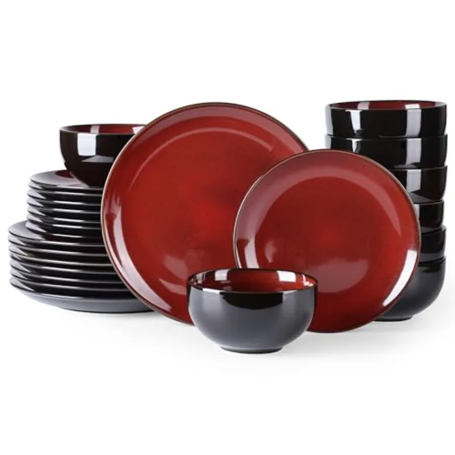 Ceramic Dinnerware Sets for 8, Stoneware Plates and Bowls Sets, Handmade Reactive Glaze Dishes Set, Chip Resistant and Scratch
Ceramic Dinnerware Sets for 8, Stoneware Plates and Bowls Sets, Handmade Reactive Glaze Dishes Set, Chip Resistant and Scratch