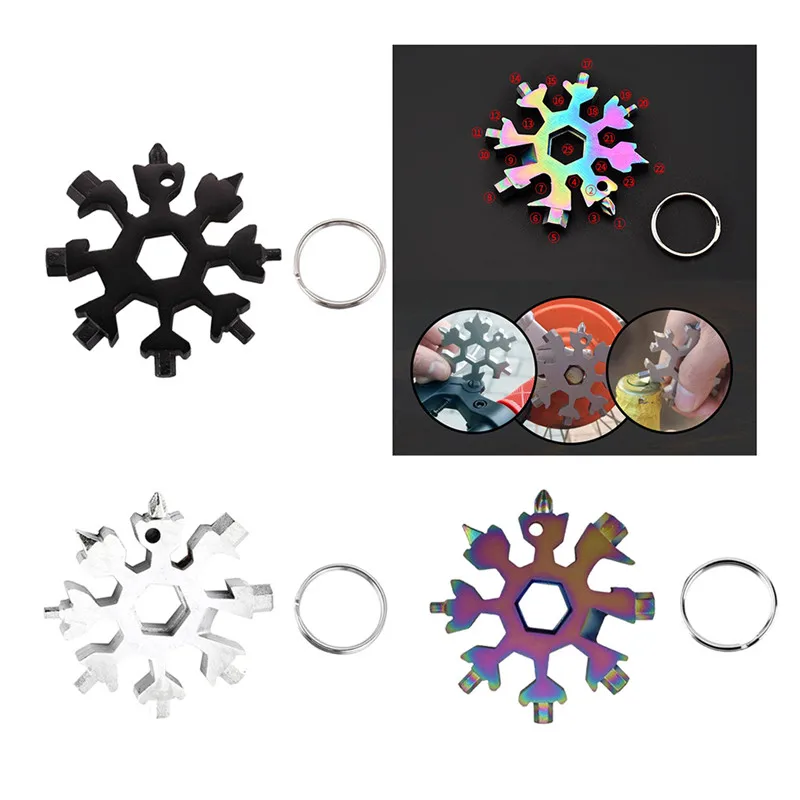18In1 Snowflake Wrench Tool Outdoor Multitool Spanner Hex Wrench Hiking camping Gear Bicycle Portable Outdoor Opener Screwdriver
18In1 Snowflake Wrench Tool Outdoor Multitool Spanner Hex Wrench Hiking camping Gear Bicycle Portable Outdoor Opener Screwdriver