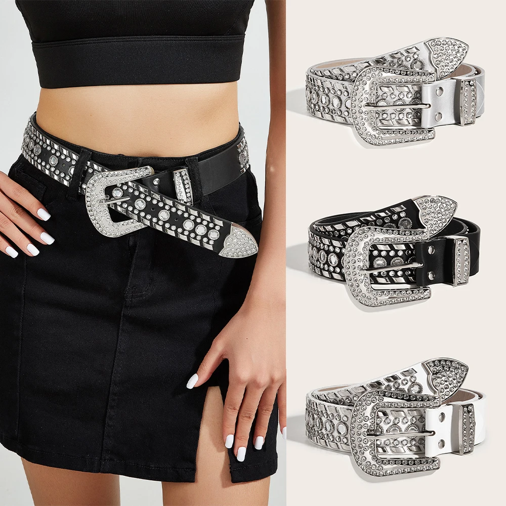 Women Rhinestone Wide Waist Belt Gothic Leather Western Cowboy Waistband Accessories Adjustable Fashion Style Belts for Jeans
Women Rhinestone Wide Waist Belt Gothic Leather Western Cowboy Waistband Accessories Adjustable Fashion Style Belts for Jeans