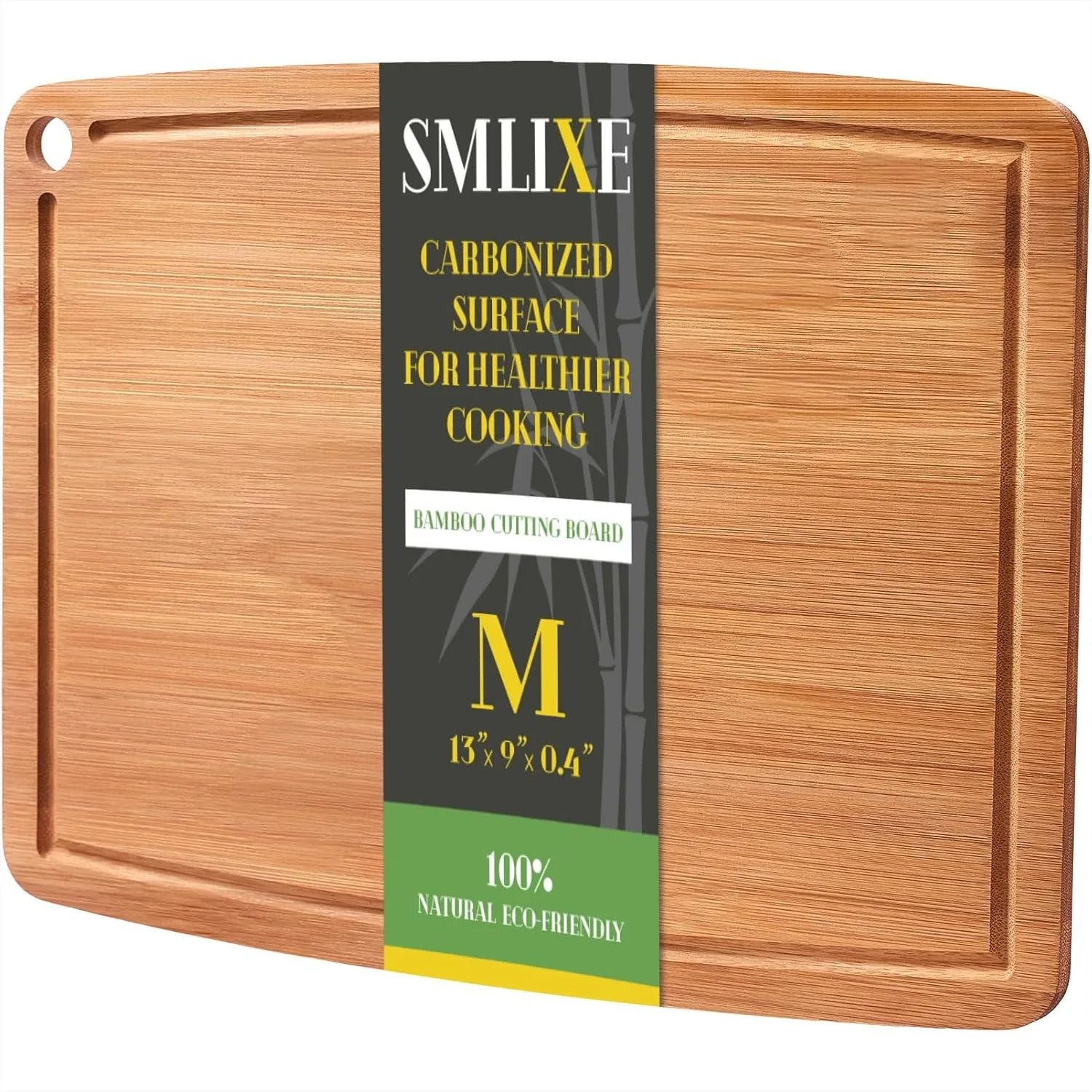 Bamboo Cutting Boards For Kitchen With Deep Juice Groove, 3 Sizes Carbonized Wood Chopping Board For Meat Vegetables Fruits
Bamboo Cutting Boards For Kitchen With Deep Juice Groove, 3 Sizes Carbonized Wood Chopping Board For Meat Vegetables Fruits