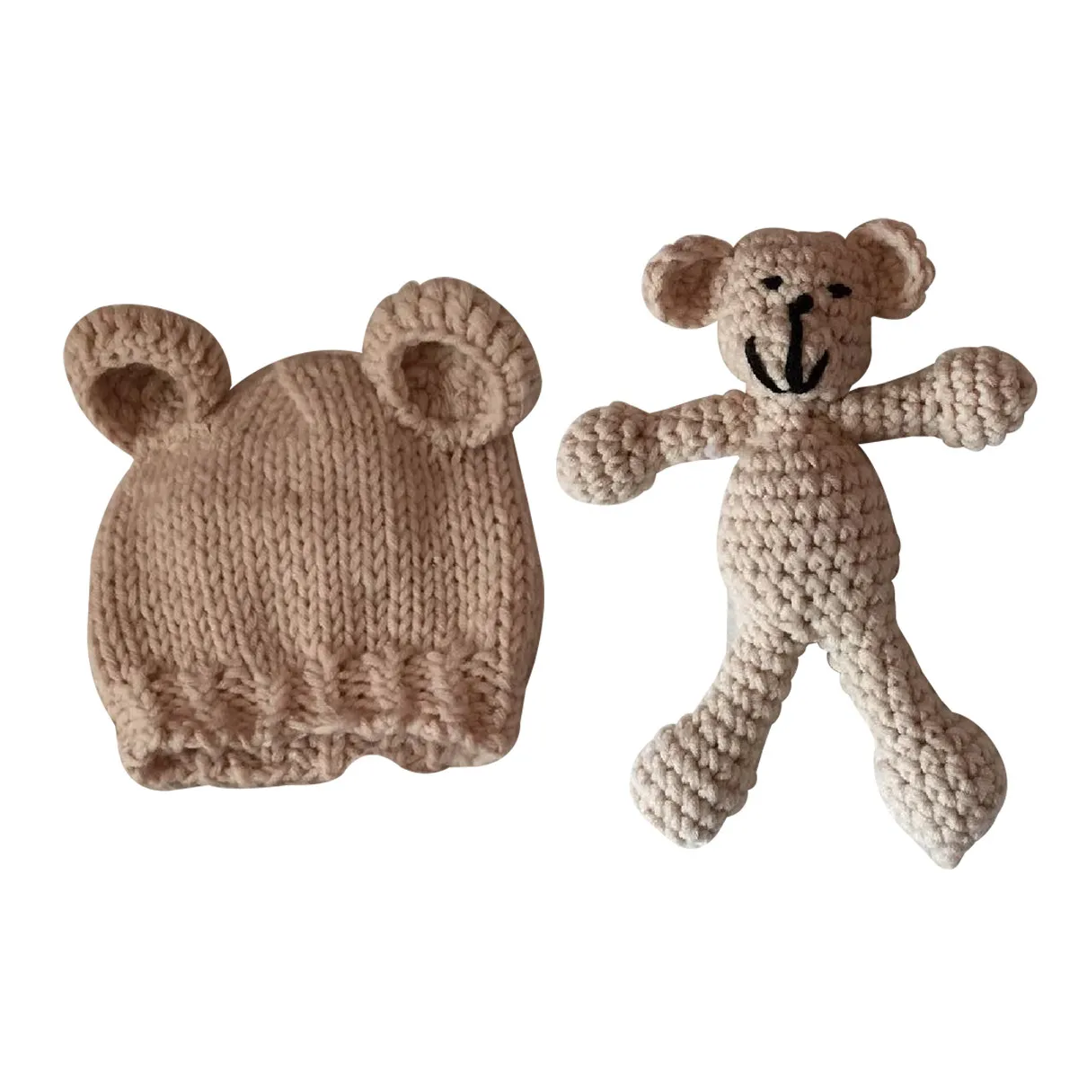 Baby Photography Cap Knitted Bear Ear Style Newborn Photo Prop Soft Comfortable for 0-3 Months Old Infants Beige Baby Photo
Baby Photography Cap Knitted Bear Ear Style Newborn Photo Prop Soft Comfortable for 0-3 Months Old Infants Beige Baby Photo