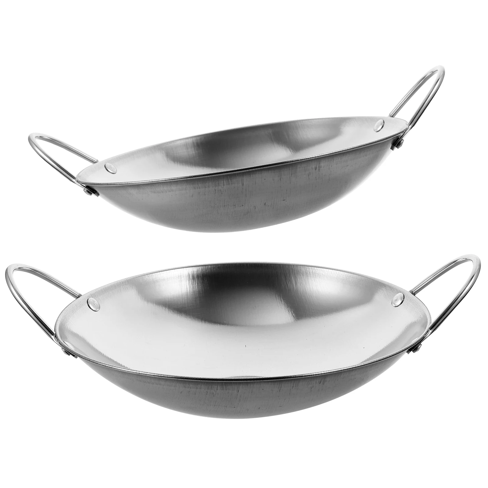 2pcs Dry Pot Thick Stainless Steel Wok Cooking Pan Versatile Home Commercial Use Easy Clean Ramen Seafood Hot Pot
2pcs Dry Pot Thick Stainless Steel Wok Cooking Pan Versatile Home Commercial Use Easy Clean Ramen Seafood Hot Pot