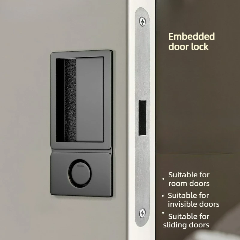 Minimalist Embedded Bedroom Door Lock, Flat Invisible Indoor Magnetic Suction Silent Wooden Door Lock
Minimalist Embedded Bedroom Door Lock, Flat Invisible Indoor Magnetic Suction Silent Wooden Door Lock