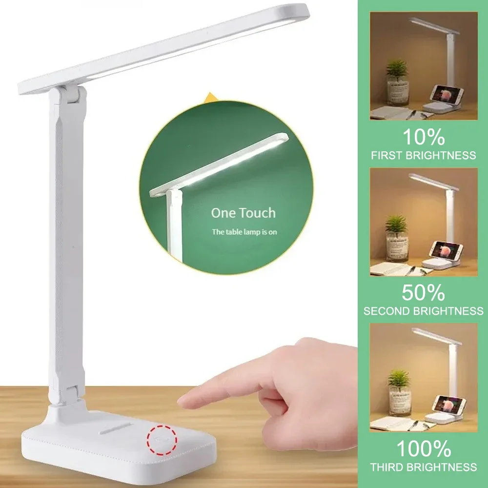 Foldable Touch Switch LED Eye Protection Table Lamp USB 3 Levels of Brightness Suitable for Student Bedroom Desk Bedside Lamp
Foldable Touch Switch LED Eye Protection Table Lamp USB 3 Levels of Brightness Suitable for Student Bedroom Desk Bedside Lamp