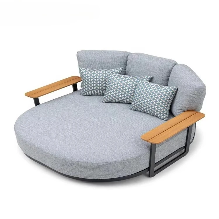 New Outdoor Aluminum Garden Daybed Hotel Sunbed Round Teak Wood Sun Lounger With Canopy Patio Dining Furniture
New Outdoor Aluminum Garden Daybed Hotel Sunbed Round Teak Wood Sun Lounger With Canopy Patio Dining Furniture