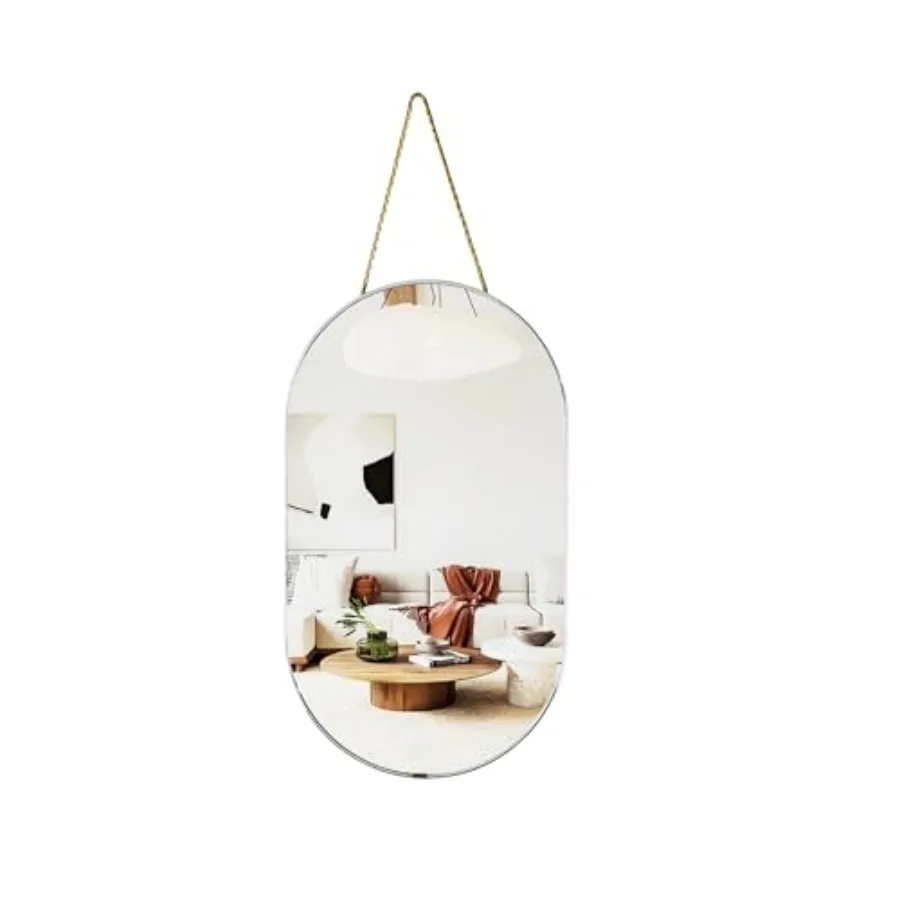Oval Mirror, Oval Wall Mirror with Lanyard, High Definition Bathroom Mirror for Bathroom, Hallway, Living Room,9.2x15.9inch
Oval Mirror, Oval Wall Mirror with Lanyard, High Definition Bathroom Mirror for Bathroom, Hallway, Living Room,9.2x15.9inch