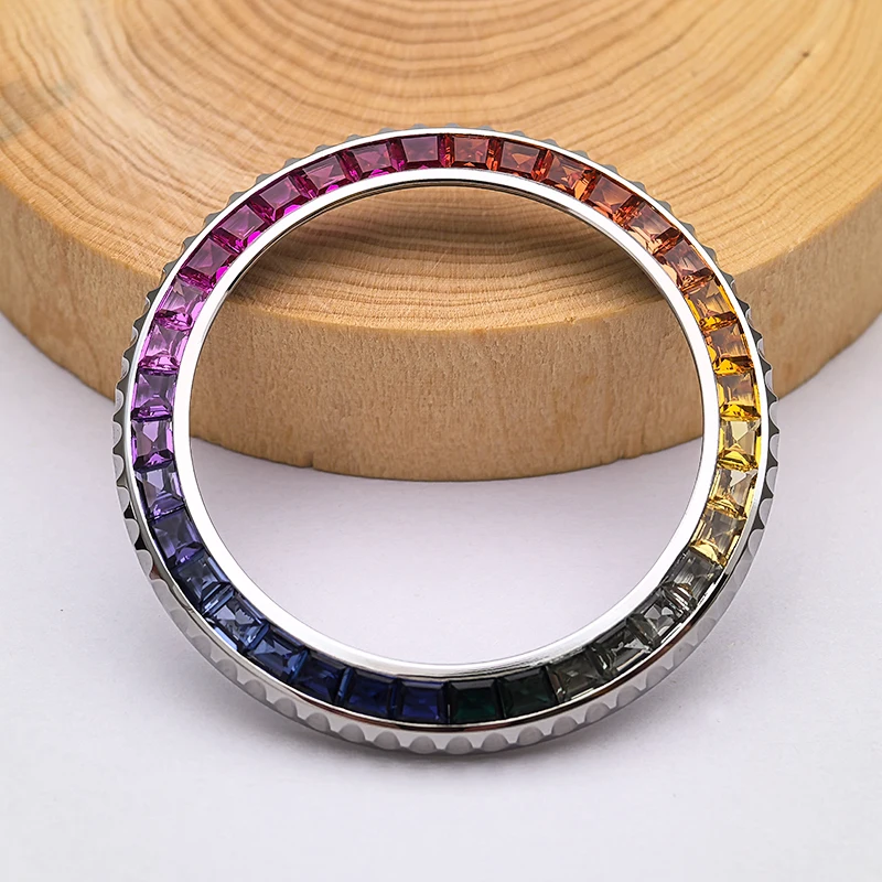 Customized Watch Bezel with Diamonds Setting Rainbow Bezel For RLX 16570 Explorer II Remould Watch Parts Refitting Watches
Customized Watch Bezel with Diamonds Setting Rainbow Bezel For RLX 16570 Explorer II Remould Watch Parts Refitting Watches