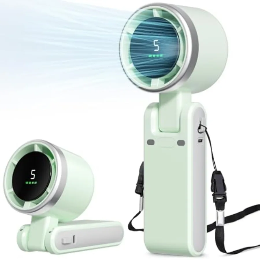 Portable Fan, Mini Fan, Handheld Turbo Fan, Portable Rechargeable Fan, 5-Speed, LED Display
Portable Fan, Mini Fan, Handheld Turbo Fan, Portable Rechargeable Fan, 5-Speed, LED Display