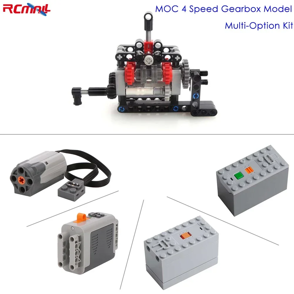 Manual Transmission Kit MOC 4 Speed Gearbox Model Power Functions Building Blocks Assemble Bricks Compatible with Legoeds 
Manual Transmission Kit MOC 4 Speed Gearbox Model Power Functions Building Blocks Assemble Bricks Compatible with Legoeds
