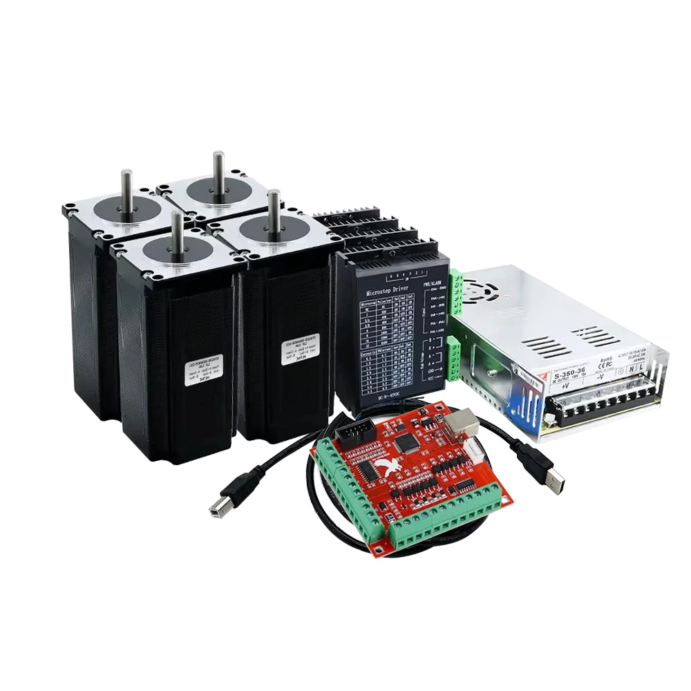 HLTNC 2-Phase Hybrid 3A 112MM 3 Nm 1.8 Degree Nema 23 Stepper Motor DM542/TB6600 Driver Kits
HLTNC 2-Phase Hybrid 3A 112MM 3 Nm 1.8 Degree Nema 23 Stepper Motor DM542/TB6600 Driver Kits
