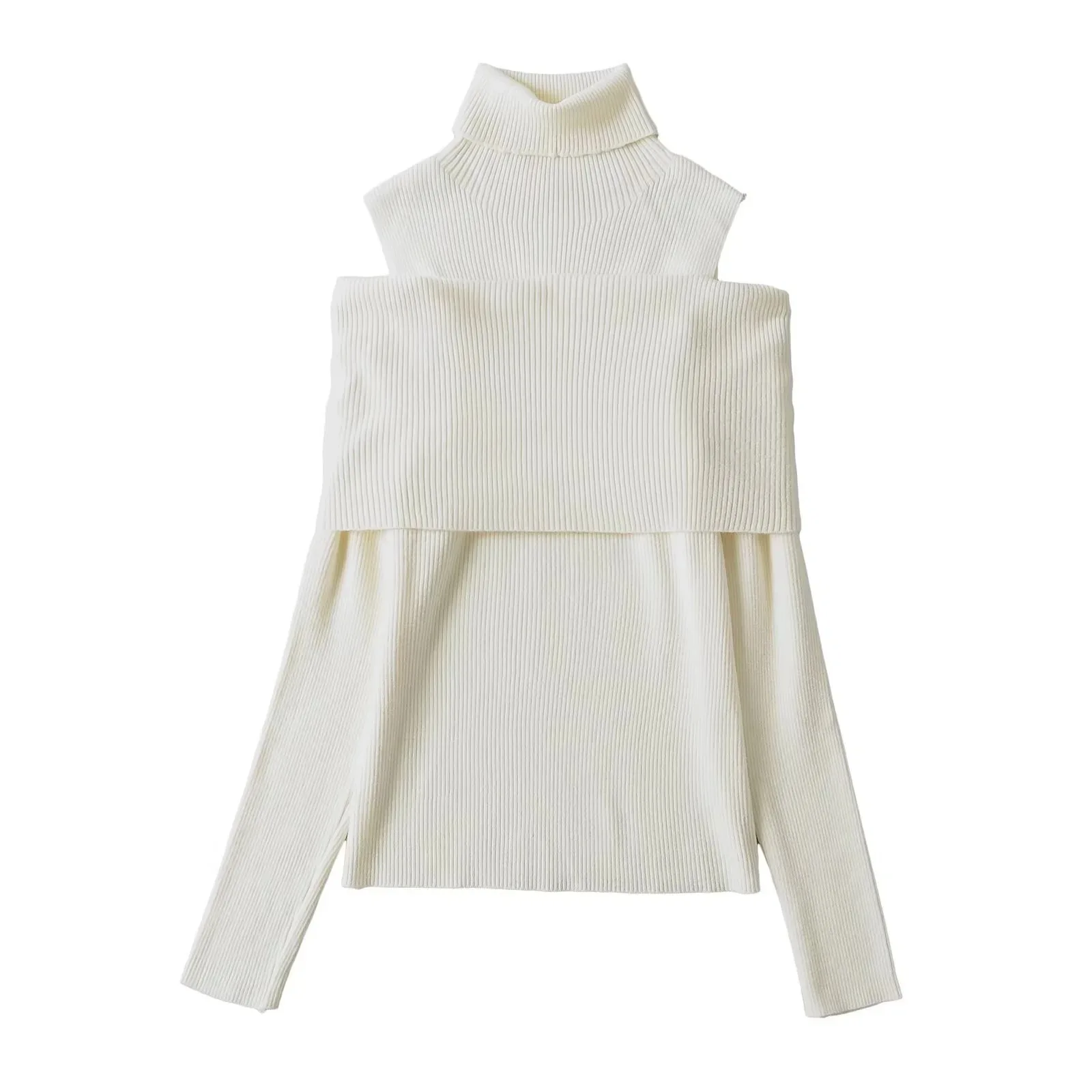 Сексуальный укороченный свитер с высоким воротником и открытыми плечами, облегающий вязаный пуловер с длинными рукавами в рубчик, шикарный женский свитер
Сексуальный укороченный свитер с высоким воротником и открытыми плечами, облегающий вязаный пуловер с длинными рукавами в рубчик, шикарный женский свитер