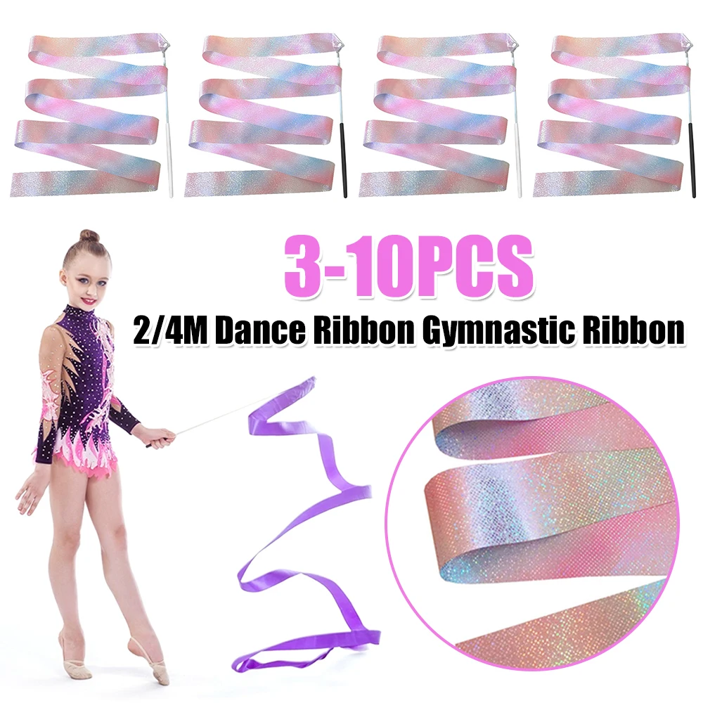 2/4M Colorful Gymnastic Ribbon with Wand Sparkling Dance Ribbon Aesthetic Twirling Ribbon Streamer for Artistic Dancing Training
2/4M Colorful Gymnastic Ribbon with Wand Sparkling Dance Ribbon Aesthetic Twirling Ribbon Streamer for Artistic Dancing Training