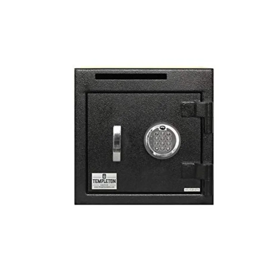 Small Depository Drop Safe with Multi-User Keypad and Key Backup for office use, steel construction, black finish, tamper-resis
Small Depository Drop Safe with Multi-User Keypad and Key Backup for office use, steel construction, black finish, tamper-resis