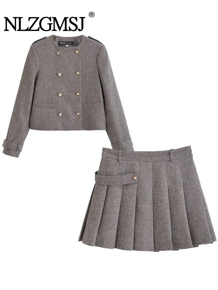 2024, комплекты широких плиссированных мини-юбок для женщин, модная двубортная короткая куртка, повседневный комплект из двух предметов, женский наряд
2024, комплекты широких плиссированных мини-юбок для женщин, модная двубортная короткая куртка, повседневный комплект из двух предметов, женский наряд