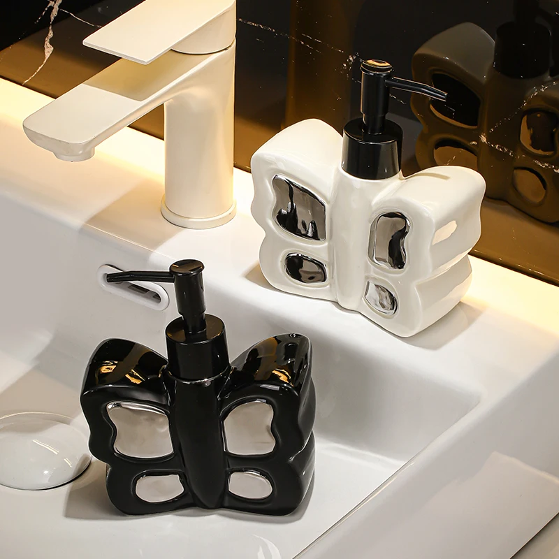 Butterfly Ceramic Soap Dispenser Toilet Hand Wash Bottle Hotel Bathroom Toilet Rinse Platform Body Wash lotion Press Bottle
Butterfly Ceramic Soap Dispenser Toilet Hand Wash Bottle Hotel Bathroom Toilet Rinse Platform Body Wash lotion Press Bottle