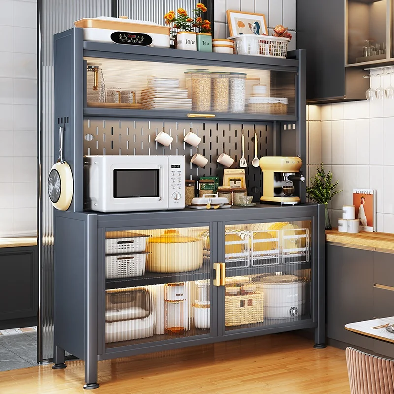 #Large Metal Kitchen Storage Cabinet Glass Door Pegboard Microwave Stand Multi Tier Baker Rack Home Kitchen Organizer Furniture
#Large Metal Kitchen Storage Cabinet Glass Door Pegboard Microwave Stand Multi Tier Baker Rack Home Kitchen Organizer Furniture