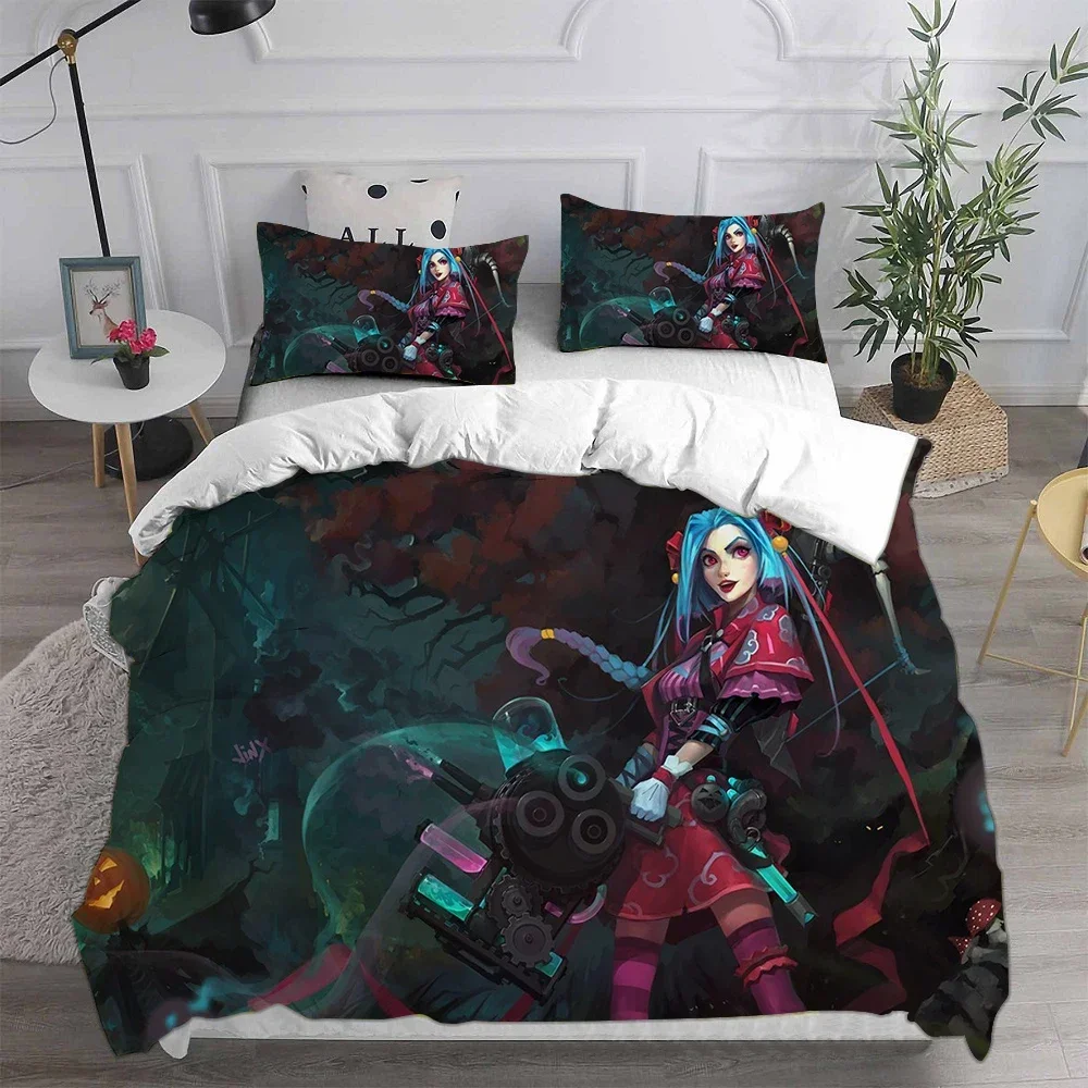 Комплект постельного белья с 3D принтом для девочек Jinx Arcane, наволочка, пододеяльник, двойной, полный, Queen King, постельное белье для взрослых и детей, пододеяльник
Комплект постельного белья с 3D принтом для девочек Jinx Arcane, наволочка, пододеяльник, двойной, полный, Queen King, постельное белье для взрослых и детей, пододеяльник