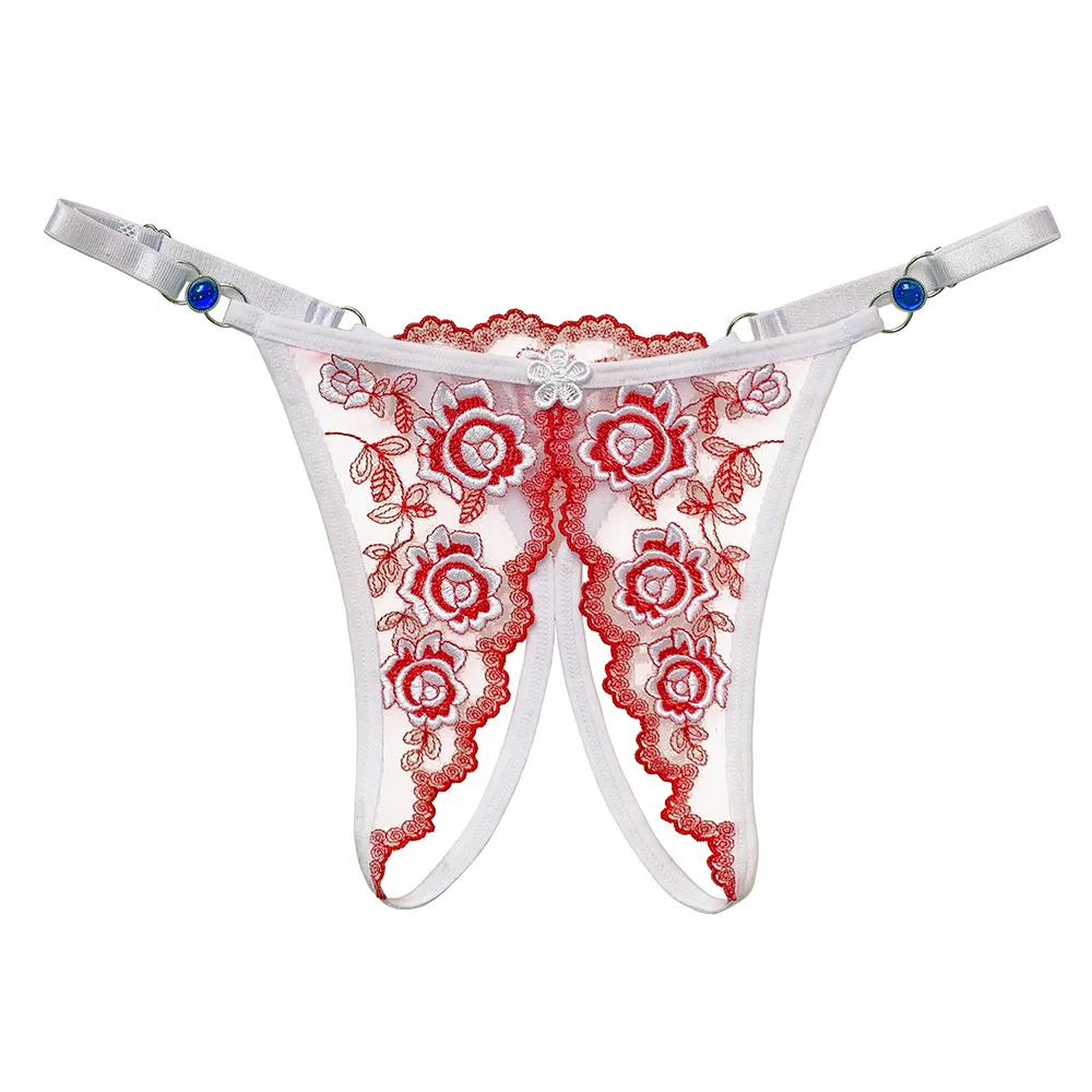 Ladies' sexy crotch, beautiful buttocks, embroidery, adjustable diamond decoration, tempting T-pants
Ladies' sexy crotch, beautiful buttocks, embroidery, adjustable diamond decoration, tempting T-pants