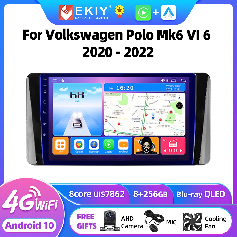 EKIY T7 Android 10 Car Radio For Volkswagen Polo Mk6 VI 6 2020 - 2022 Multimedia Video Player Navi 2 Din DVD Head Unit Stereo
EKIY T7 Android 10 Car Radio For Volkswagen Polo Mk6 VI 6 2020 - 2022 Multimedia Video Player Navi 2 Din DVD Head Unit Stereo