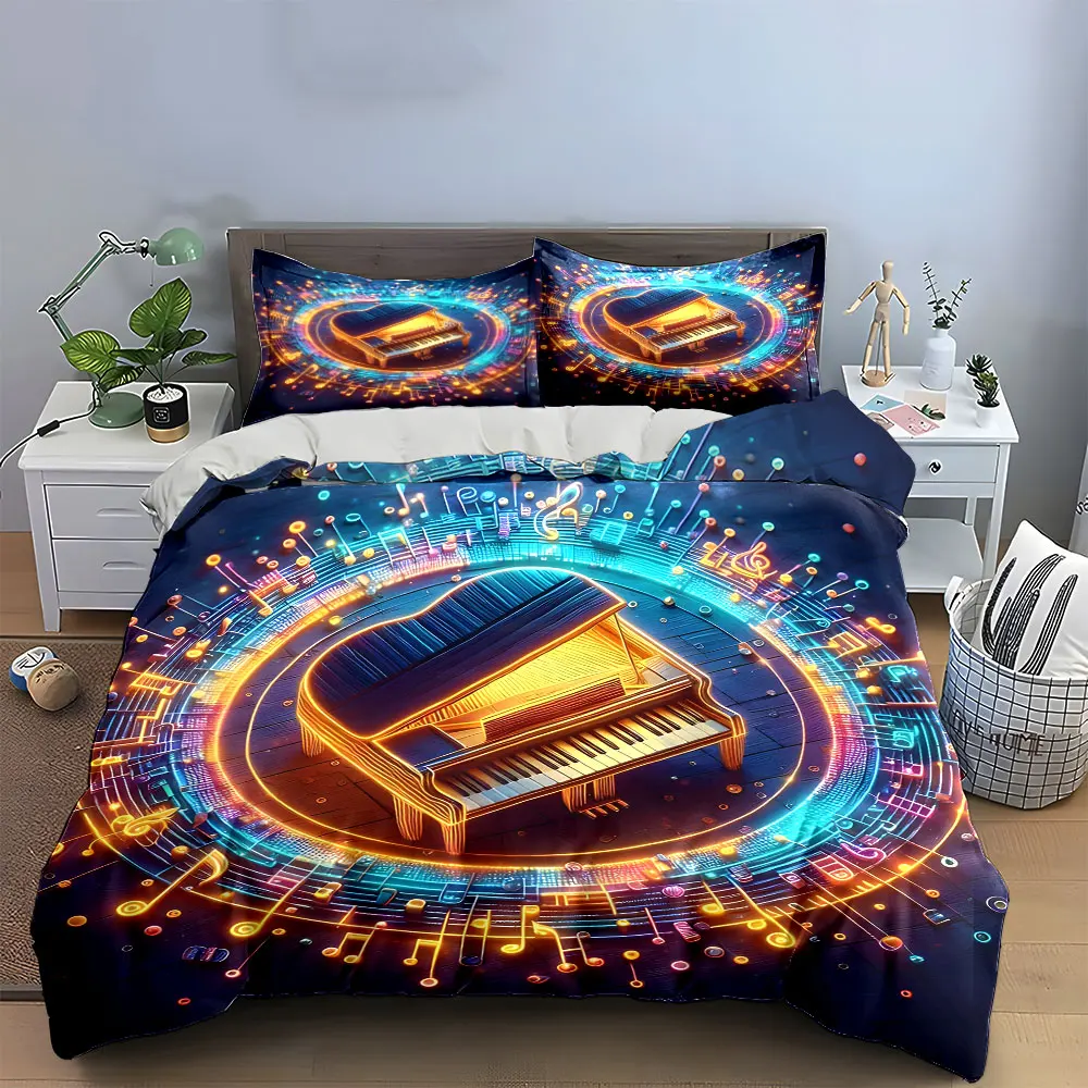 "Musical Piano Decor Set" Bedding Set with 1 Duvet Cover 2 Pillowcases Single Double King Queen, Gift
"Musical Piano Decor Set" Bedding Set with 1 Duvet Cover 2 Pillowcases Single Double King Queen, Gift