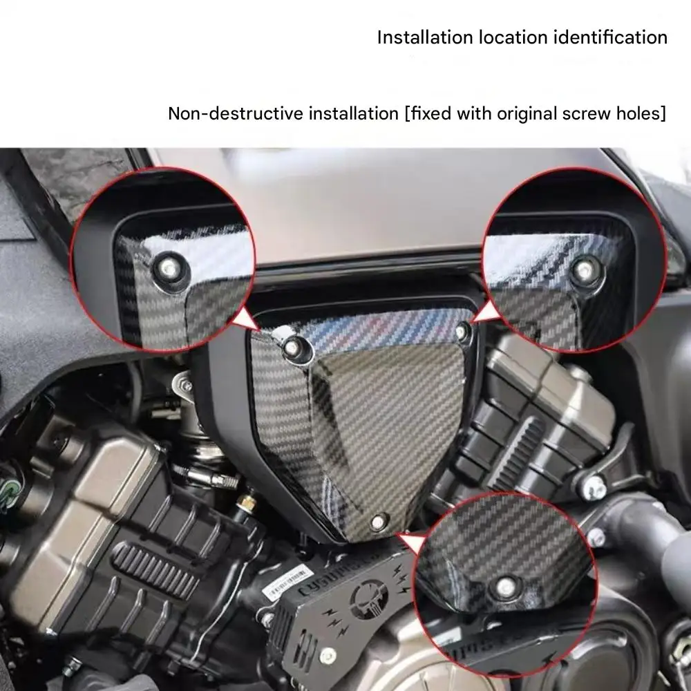 For QJMOTOR SRV600, install accessory to modify the air filter cover and apply blackening treatment to the carbon fiber.
For QJMOTOR SRV600, install accessory to modify the air filter cover and apply blackening treatment to the carbon fiber.