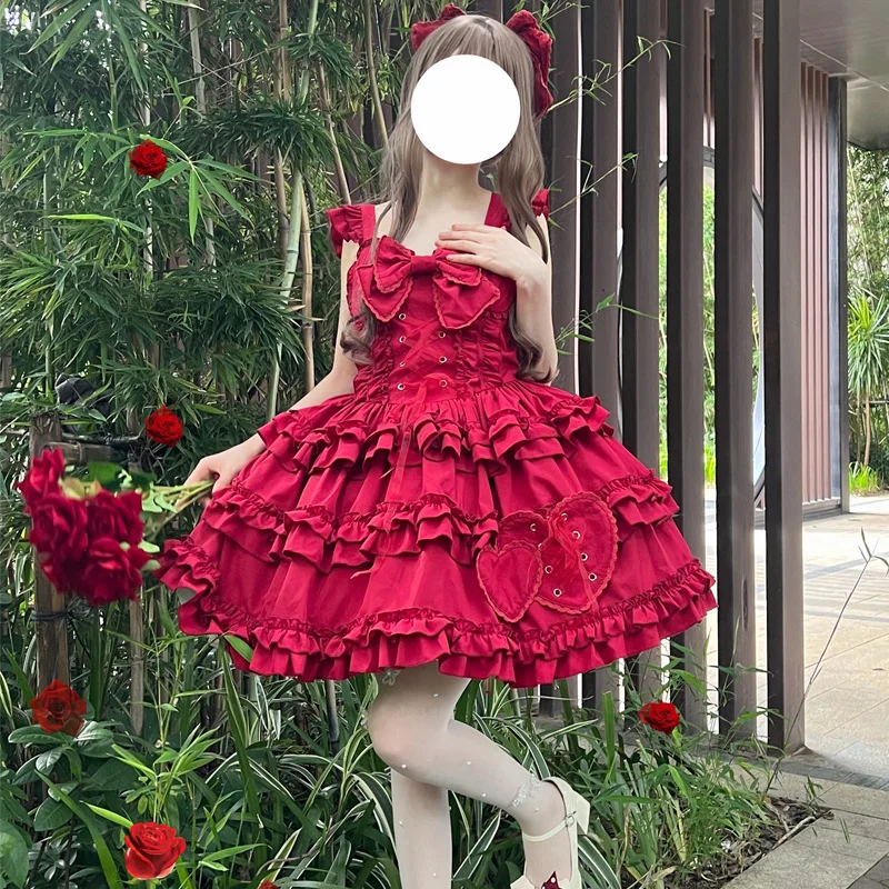 Sweet Lolita Style Cartoon Print Princess Dress Women Cute Bow Lace Party Strap Dresses Girly Harajuku Kawaii Y2k Mini Vestidos
Sweet Lolita Style Cartoon Print Princess Dress Women Cute Bow Lace Party Strap Dresses Girly Harajuku Kawaii Y2k Mini Vestidos