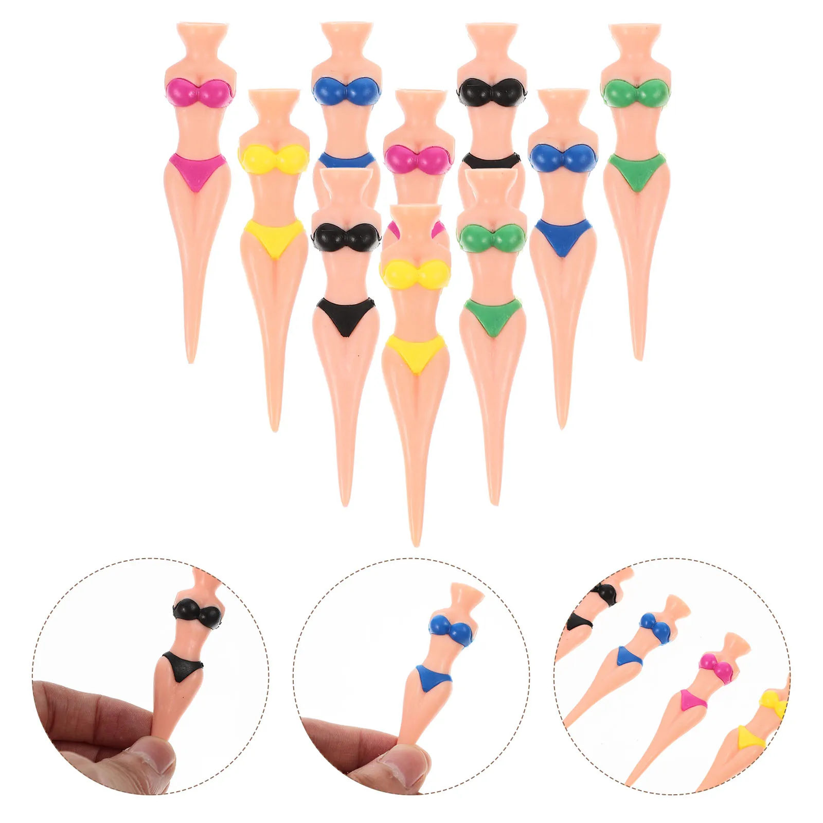 10pcs Golf 8cm Short Tees Durable Plastic Bikini Shaped Golf Accessories for Practice Gifts
10pcs Golf 8cm Short Tees Durable Plastic Bikini Shaped Golf Accessories for Practice Gifts