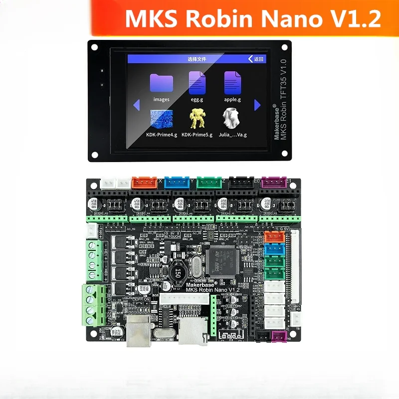 MKS Robin Nano V1.2 motherboard 32-bit Marlin with touchscreen printing 3D printer accessory DIY
MKS Robin Nano V1.2 motherboard 32-bit Marlin with touchscreen printing 3D printer accessory DIY