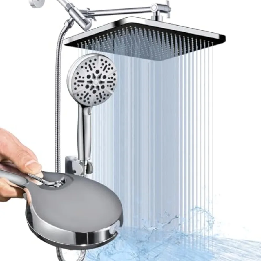 14 Inch Rain Shower Head and Handheld Spray Combo Set, Tool-Free Easy Installation Bathroom Shower System, High Pressure Multi-
14 Inch Rain Shower Head and Handheld Spray Combo Set, Tool-Free Easy Installation Bathroom Shower System, High Pressure Multi-