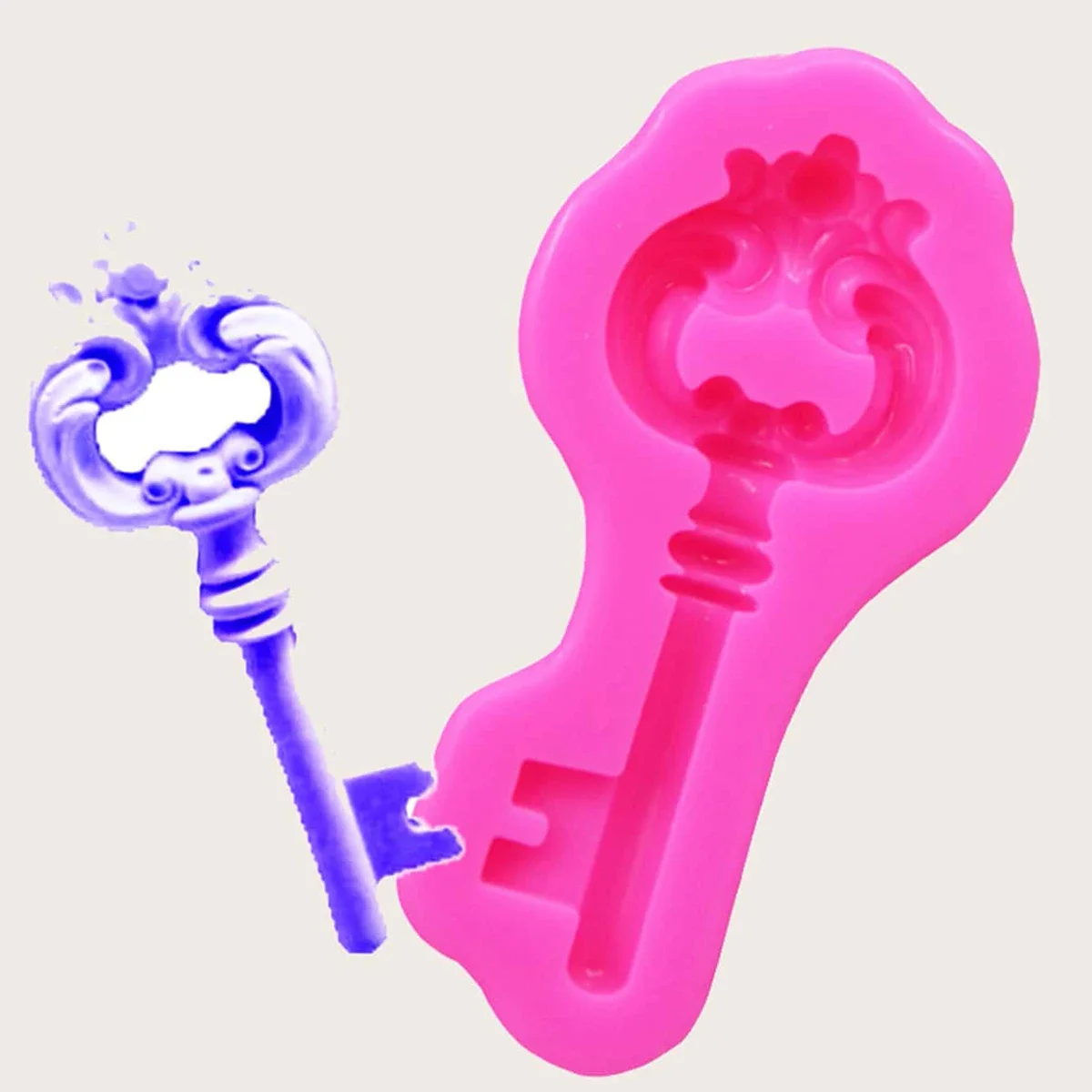 1PC - Vintage key shaped silicone mold, sugar flipping cake chocolate mold, aromatherapy gypsum mold Bento cake Rose mold Mold
1PC - Vintage key shaped silicone mold, sugar flipping cake chocolate mold, aromatherapy gypsum mold Bento cake Rose mold Mold
