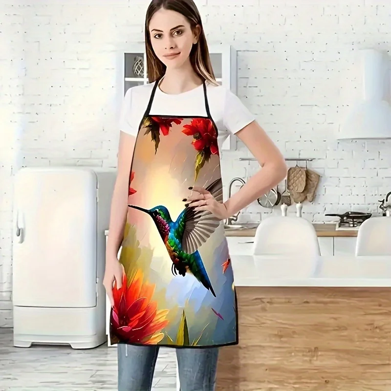 Colorful Hummingbird Pattern Print Apron, Suitable for Cooking, Baking, Gardening, Kitchen and Cleaning Bib
Colorful Hummingbird Pattern Print Apron, Suitable for Cooking, Baking, Gardening, Kitchen and Cleaning Bib