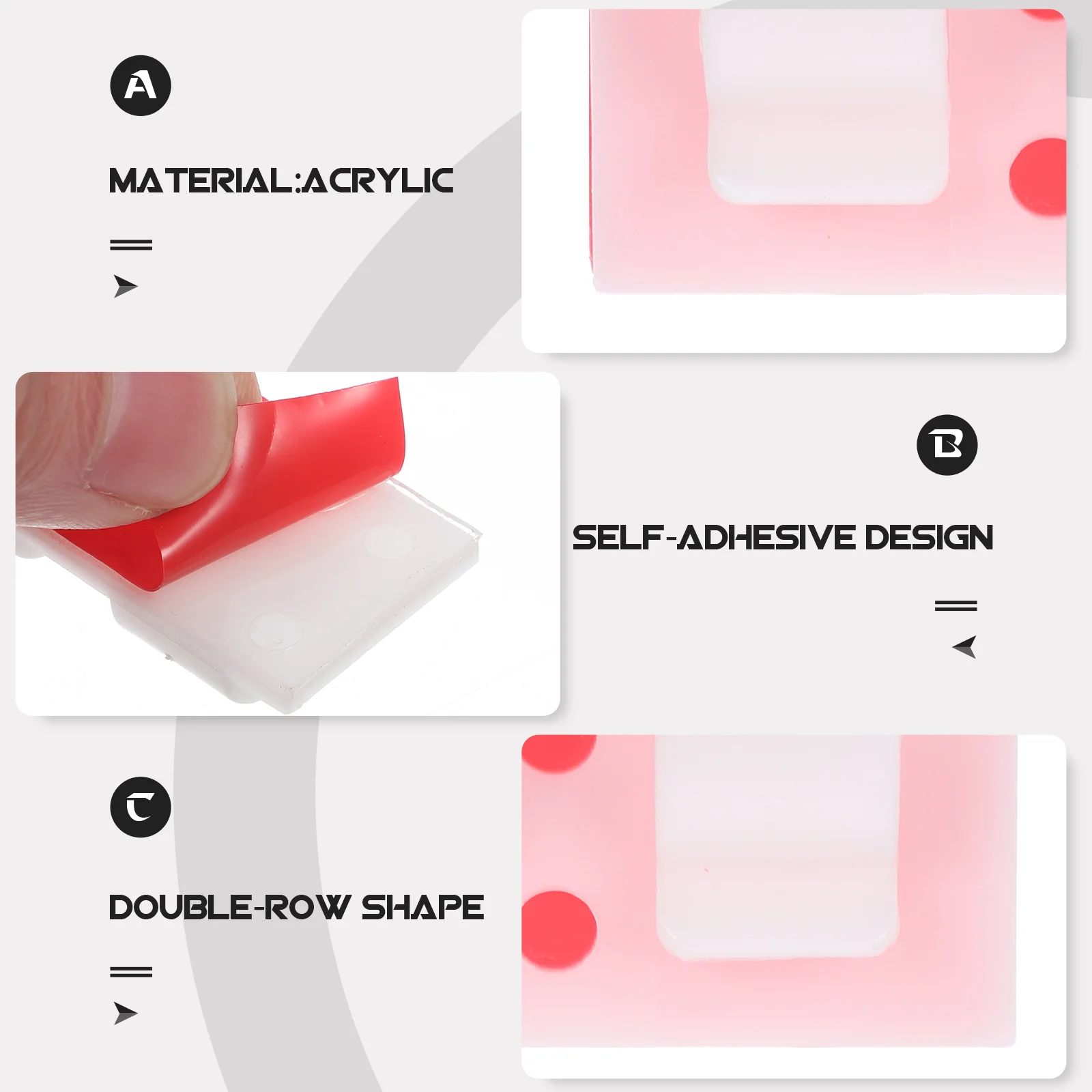 50Pcs Cord Keepers Self-Adhesive Double Row Cable Management Clips for Car Home Office USB Charging Cord Holder
50Pcs Cord Keepers Self-Adhesive Double Row Cable Management Clips for Car Home Office USB Charging Cord Holder