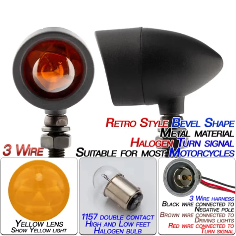 Universal 12V LED Motorcycle Turn Signal Light 10mm Flasher Indicator Lamp for Cafe Racer Motorcycle Accessories
Universal 12V LED Motorcycle Turn Signal Light 10mm Flasher Indicator Lamp for Cafe Racer Motorcycle Accessories