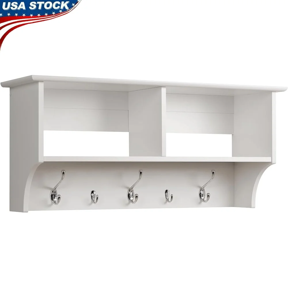 36 Inch Wall Mounted Coat Rack with Shelves Hooks Hallway Entryway Storage Durable Easy Installation
36 Inch Wall Mounted Coat Rack with Shelves Hooks Hallway Entryway Storage Durable Easy Installation