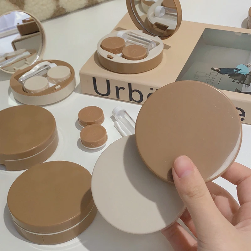 Milk Tea Color Round Contact Lens Case Women Lens Container With Mirror Portable Travel Set Spectacle Case Gift For Girl
Milk Tea Color Round Contact Lens Case Women Lens Container With Mirror Portable Travel Set Spectacle Case Gift For Girl
