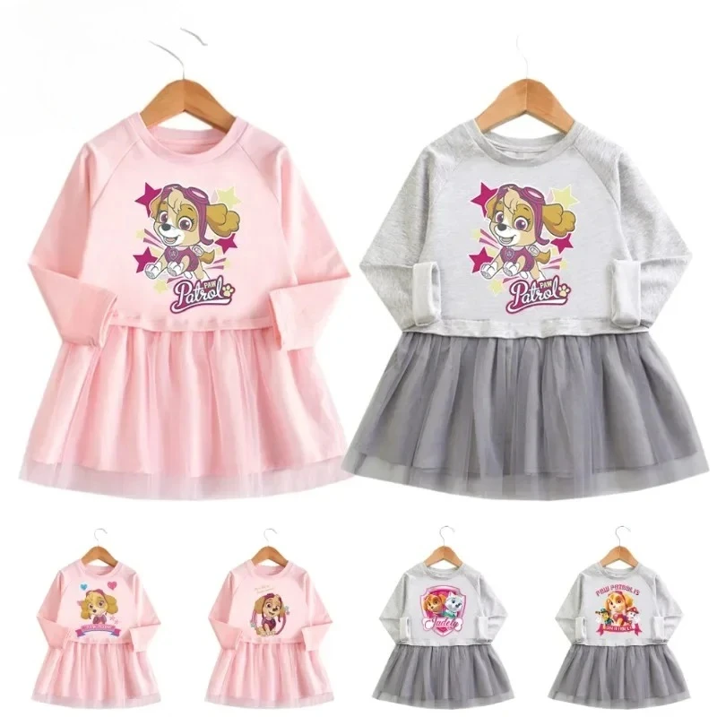 PAW new Autumn Patrols Long Sleeved Sweater Cotton Dress Skye Chase Print Casual Girls Dress Baby Lace Princess Dress
PAW new Autumn Patrols Long Sleeved Sweater Cotton Dress Skye Chase Print Casual Girls Dress Baby Lace Princess Dress
