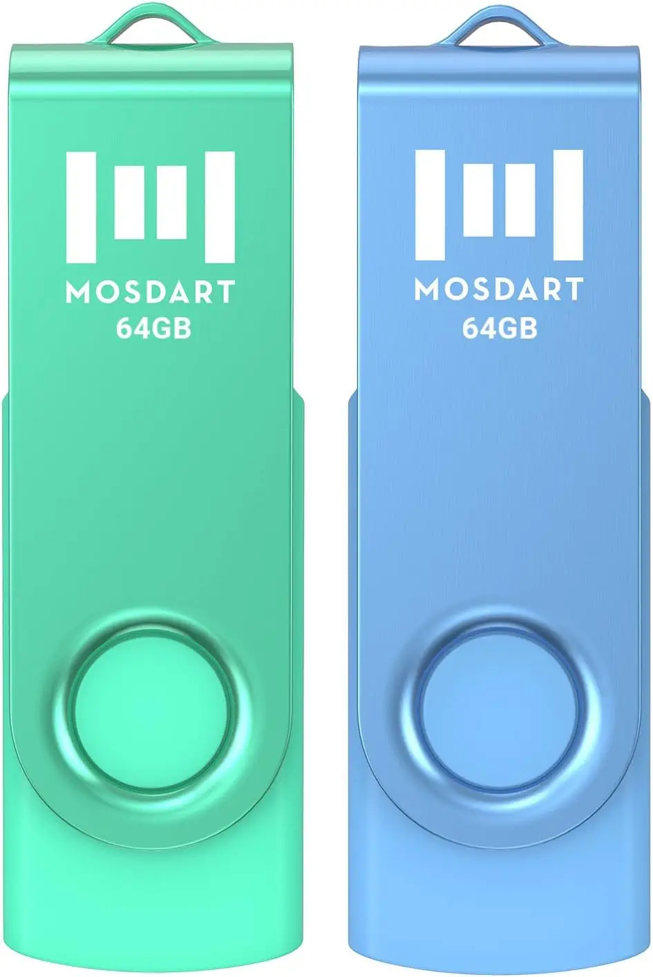 64GB USB 2.0 Flash Drive, 2-Pack with Keychain Loop, Swivel Design LED Indicator for Data Storage
64GB USB 2.0 Flash Drive, 2-Pack with Keychain Loop, Swivel Design LED Indicator for Data Storage