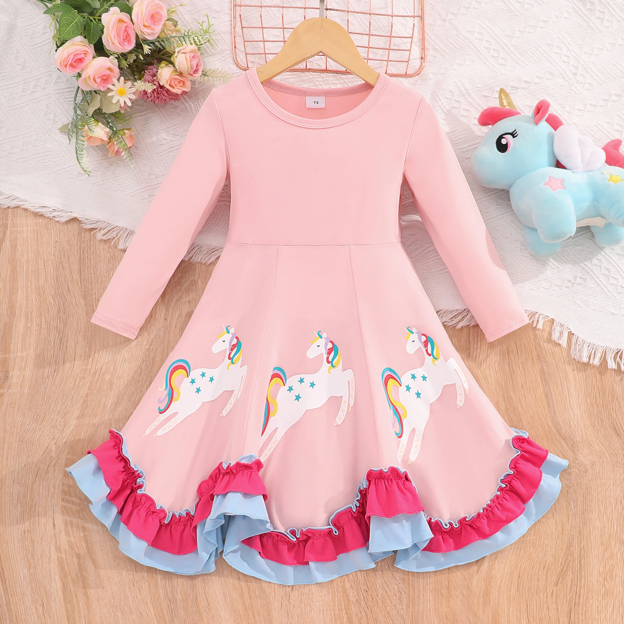 Kids Girls Clothes Spring Autumn Long Sleeved Fashion Children Clothing Cute Kids Girls Dress Girls Full Body Skirt3-7 Years
Kids Girls Clothes Spring Autumn Long Sleeved Fashion Children Clothing Cute Kids Girls Dress Girls Full Body Skirt3-7 Years