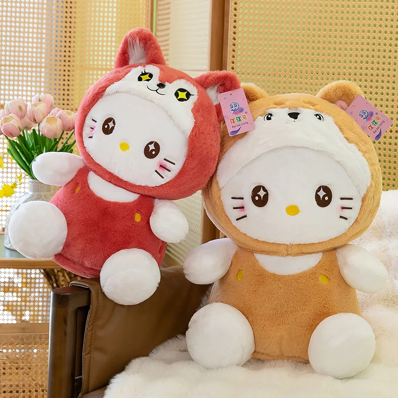 Sanrio New Cute Transformation KT Cat Doll Plush Stuffed Toy Cartoon Animal Kawaii Stitch Doll Children's Pillow Birthday Gift
Sanrio New Cute Transformation KT Cat Doll Plush Stuffed Toy Cartoon Animal Kawaii Stitch Doll Children's Pillow Birthday Gift