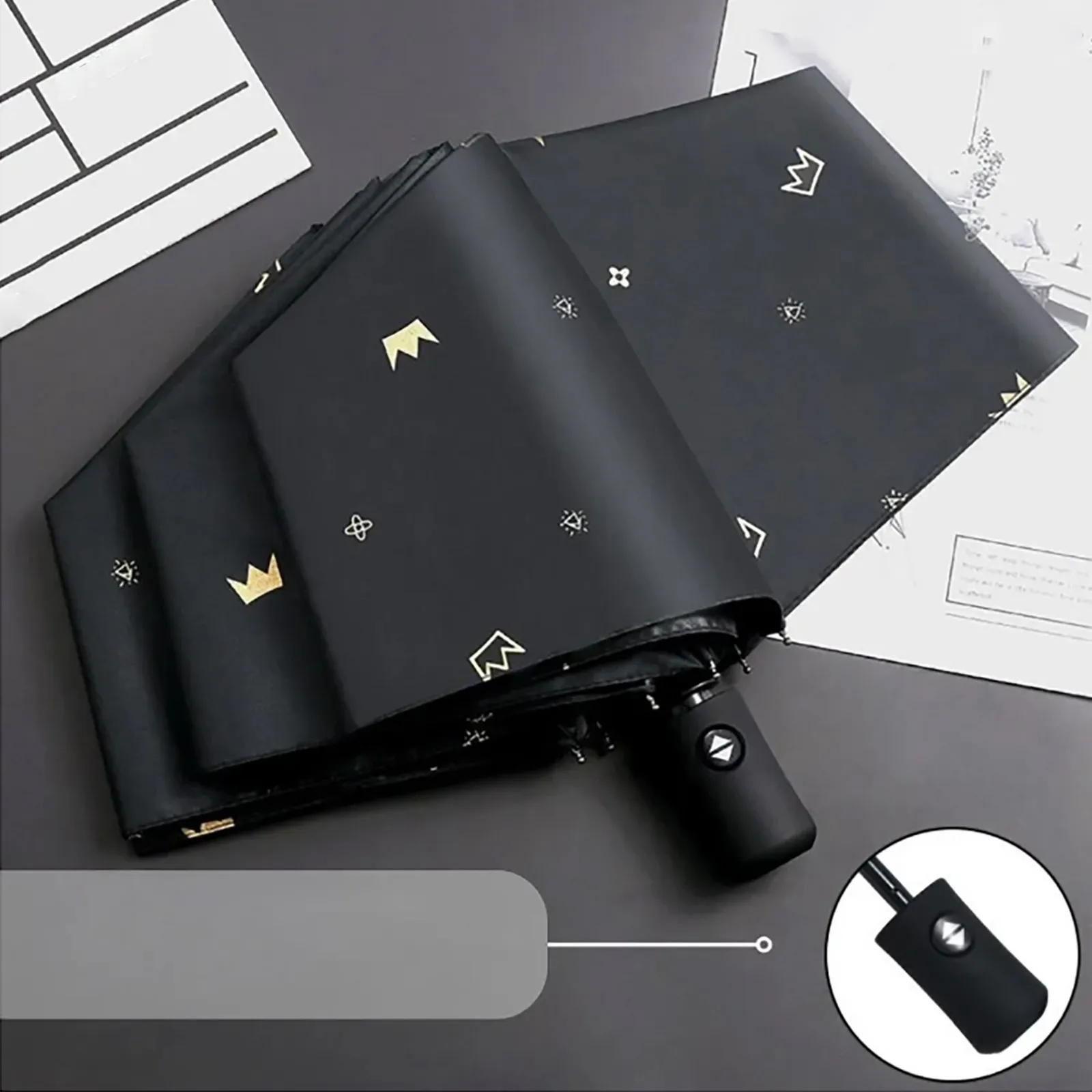 Черный складной автоматический зонт для мужчин и женщин, портативный зонт от солнца, многофункциональный зонт от солнца от дождя и солнца
Черный складной автоматический зонт для мужчин и женщин, портативный зонт от солнца, многофункциональный зонт от солнца от дождя и солнца