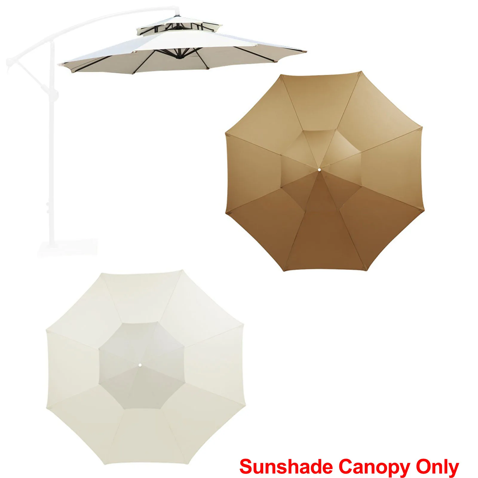 Double-Top Sunshade Umbrella Canopy, Weather-Resistant Umbrella Fabric, 3m/2.7m 8-Rib Parasol Replacement Cloth
Double-Top Sunshade Umbrella Canopy, Weather-Resistant Umbrella Fabric, 3m/2.7m 8-Rib Parasol Replacement Cloth