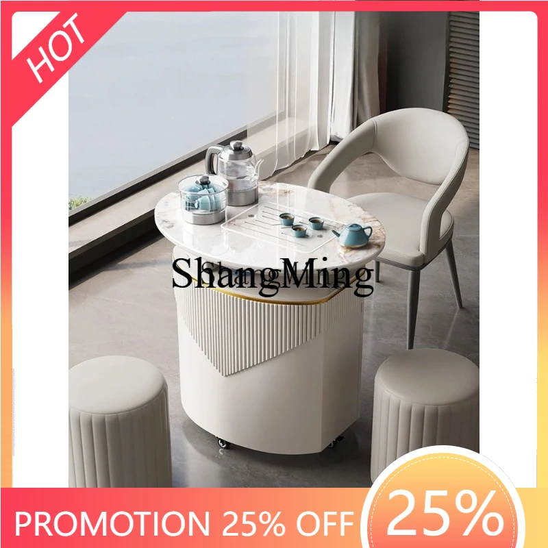 SM Tea Table and Chair Set for Home Use, Light Luxury Modern High-End Feel, Small Apartment, Movable Small Tea Cart
SM Tea Table and Chair Set for Home Use, Light Luxury Modern High-End Feel, Small Apartment, Movable Small Tea Cart