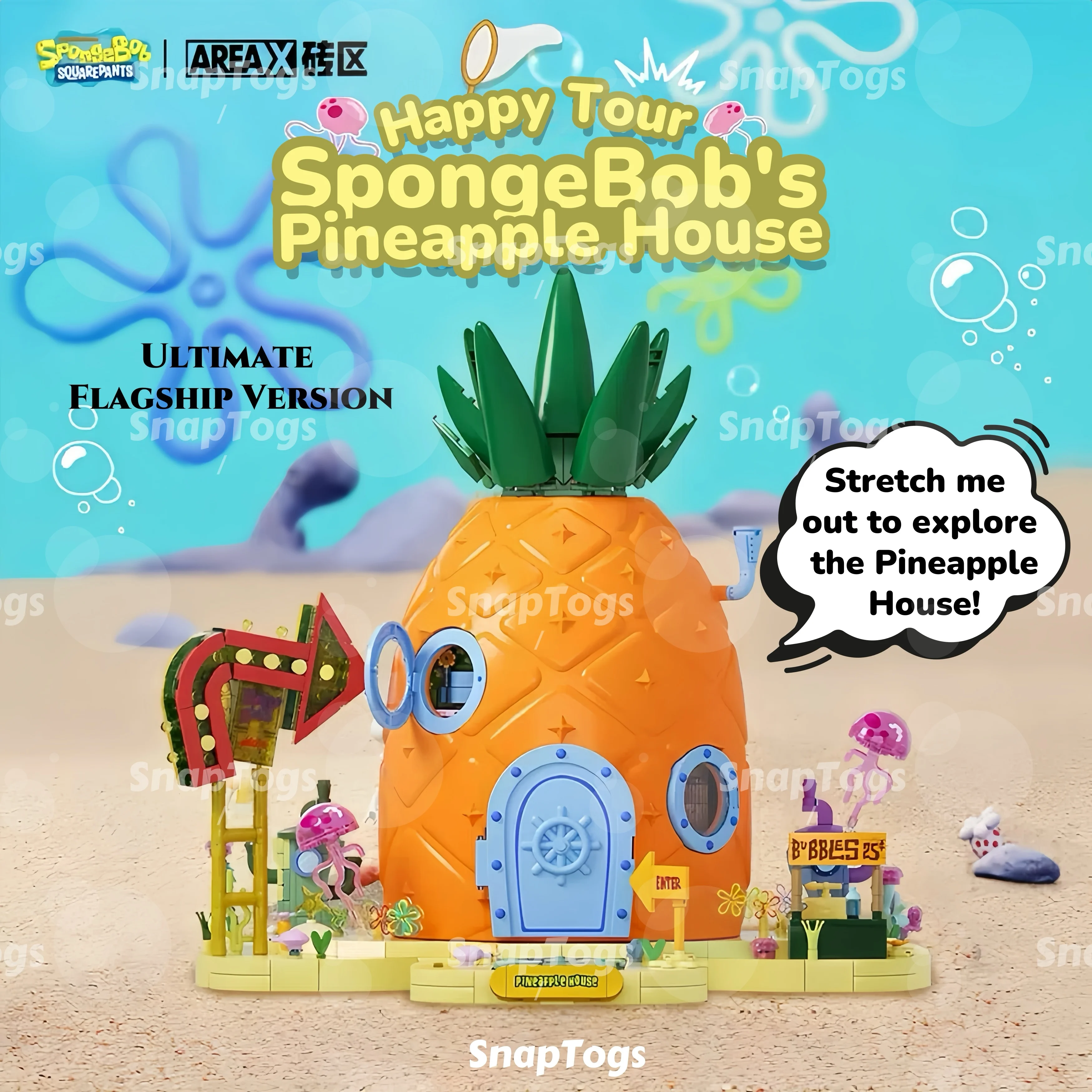 SnapTogs SpongeBob SquarePants Building Blocks Highly Restored Pineapple House Model Bricks Set with Desktop Decor Kids Gift
SnapTogs SpongeBob SquarePants Building Blocks Highly Restored Pineapple House Model Bricks Set with Desktop Decor Kids Gift
