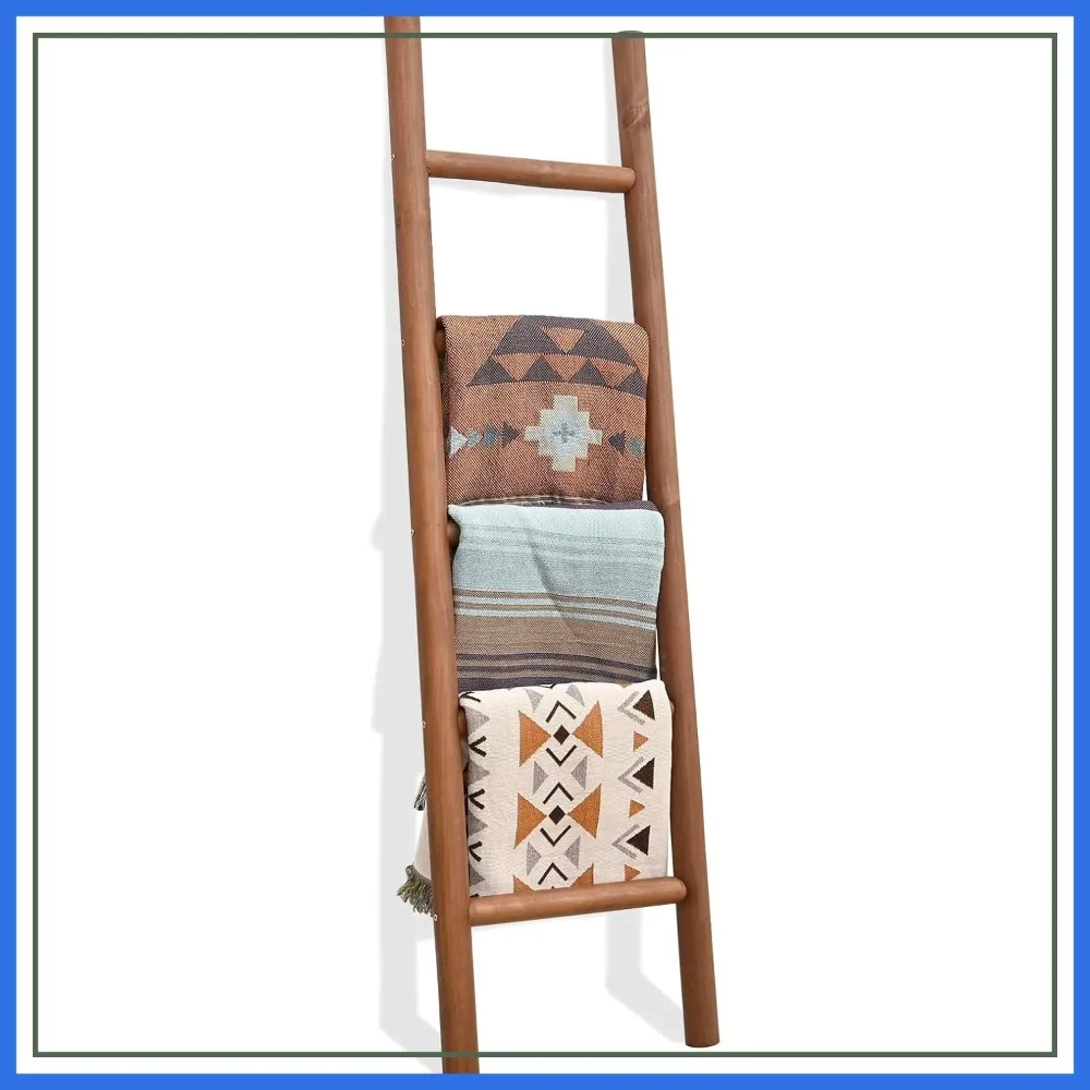 57in Wood Blanket Ladder Living Room Decorative Wall Leaning Farmhouse Quilt Display Holder Rustic Towel Rack for Bathroom
57in Wood Blanket Ladder Living Room Decorative Wall Leaning Farmhouse Quilt Display Holder Rustic Towel Rack for Bathroom