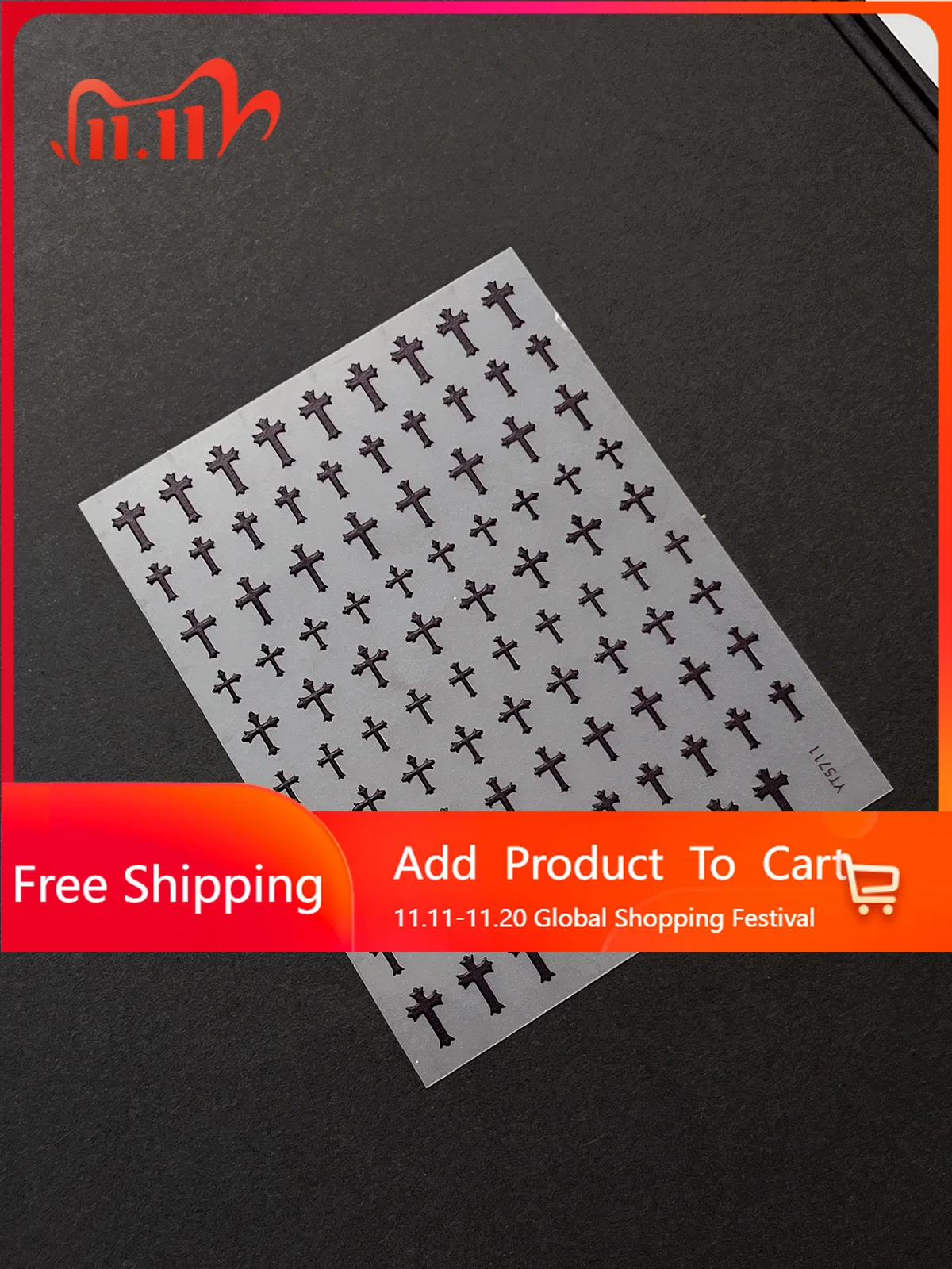 1pcs 5D Halloween Cross Nail Stickers Horror Black White Gold Nail Art Charms Decorations Decals DIY Manicure Adhesive Slider
1pcs 5D Halloween Cross Nail Stickers Horror Black White Gold Nail Art Charms Decorations Decals DIY Manicure Adhesive Slider