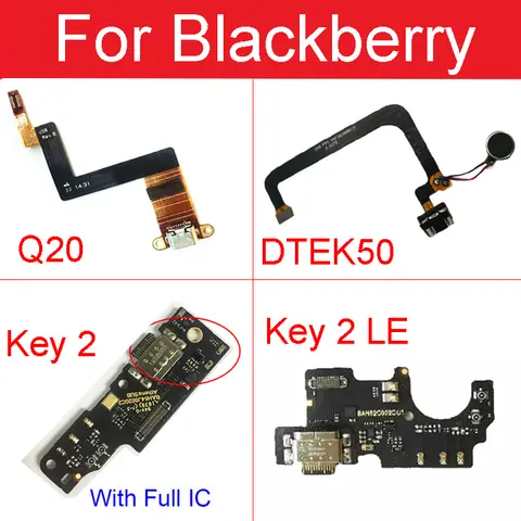 Parti del connettore del cavo flessibile della scheda porta di ricarica USB per parti di ricambio Blackberry DTEK50 / KEY2 / Q20 / KEY2 LE BBE100-4